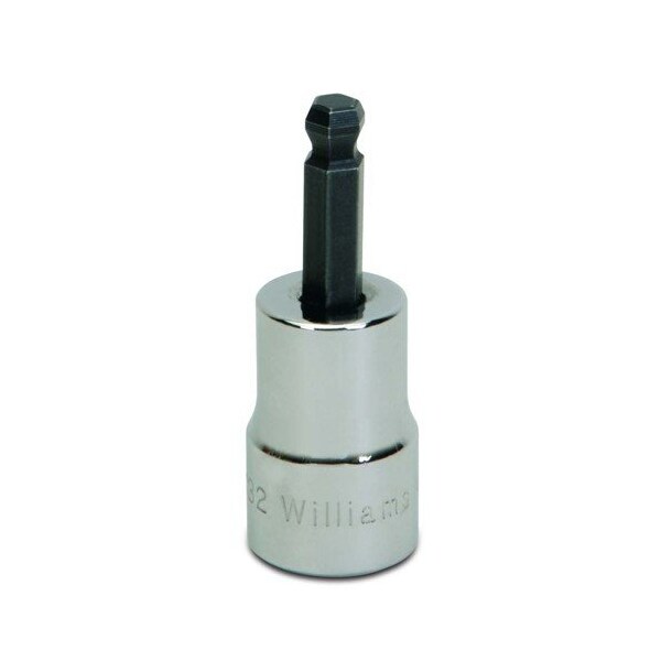 Williams Socket Bit, 3/8 Inch Dr, 5/32 Inch Size, Ball Hex, SAE, JHWBA-5HBA JHWBA-5HBA - main